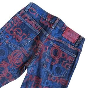 Hysteric Glamour 28" x 28" Love Print Jeans